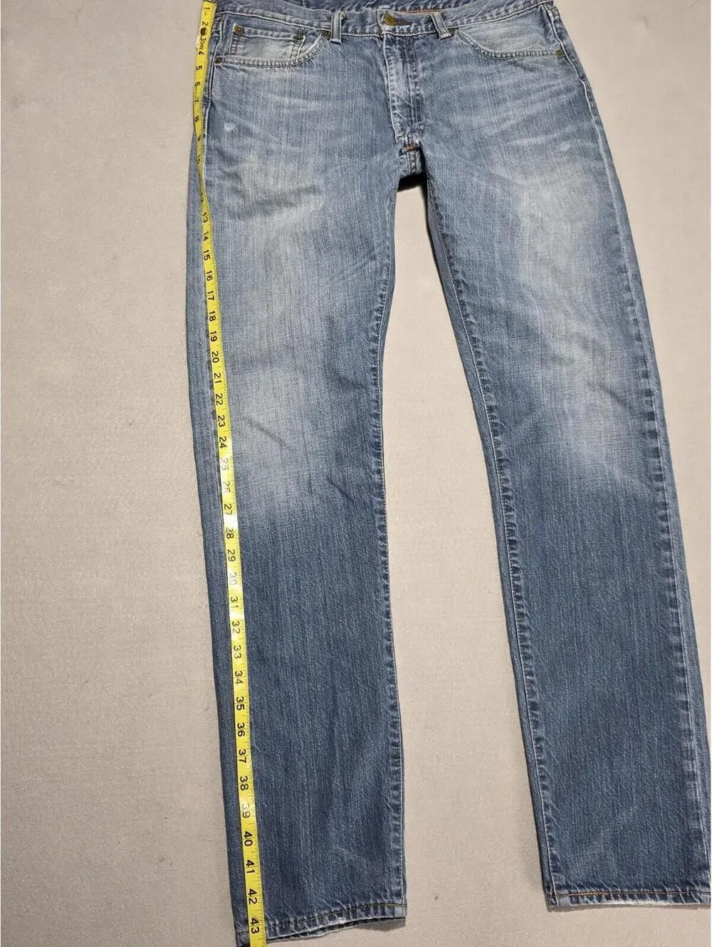 Levi's 508 Tapered Jeans W33 L34 Mens Blue Light Wash Denim 100% Cotton